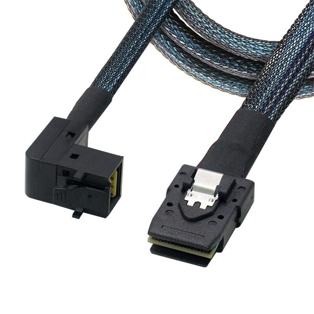 Picture of Mini SAS HD Adapter Cable 90 Degree SFF-8643 to SFF-8087 Server Motherboard Backplane 0.5 or 1M